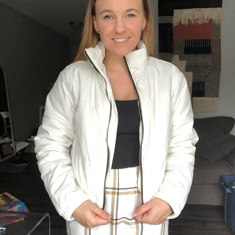 Wild Fable White Puffer Jacket
